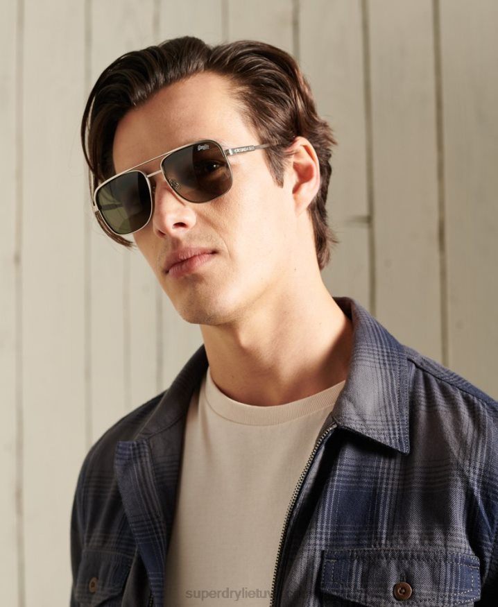 Superdry Harrison Sunglasses Silver Men