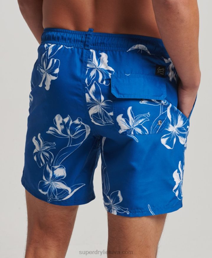 Superdry Hawaiian Recycled Swim Shorts Blue Men