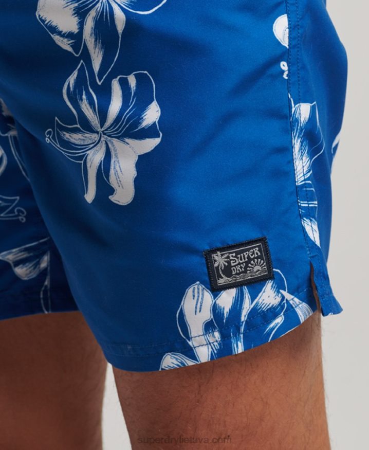 Superdry Hawaiian Recycled Swim Shorts Blue Men