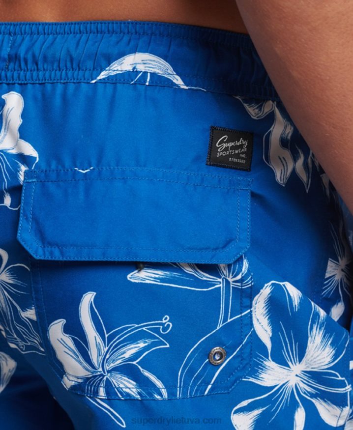 Superdry Hawaiian Recycled Swim Shorts Blue Men