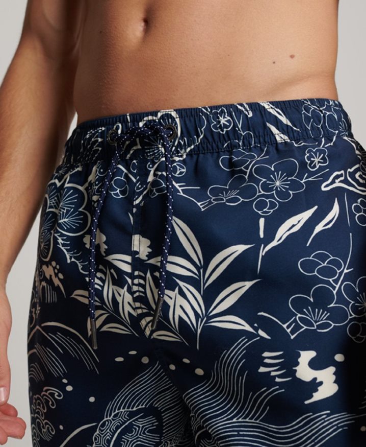 Superdry Hawaiian Recycled Swim Shorts Dark Blue Men