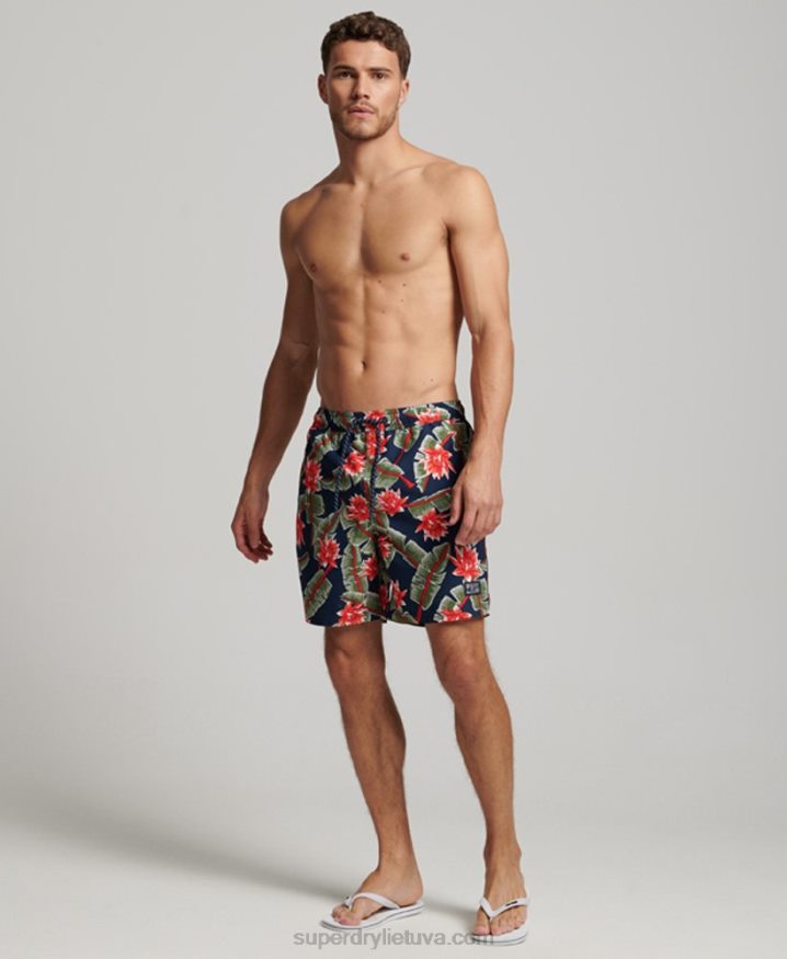 Superdry Hawaiian Recycled Swim Shorts Navy Men