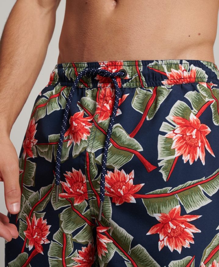 Superdry Hawaiian Recycled Swim Shorts Navy Men