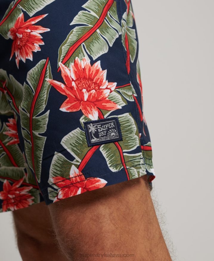 Superdry Hawaiian Recycled Swim Shorts Navy Men