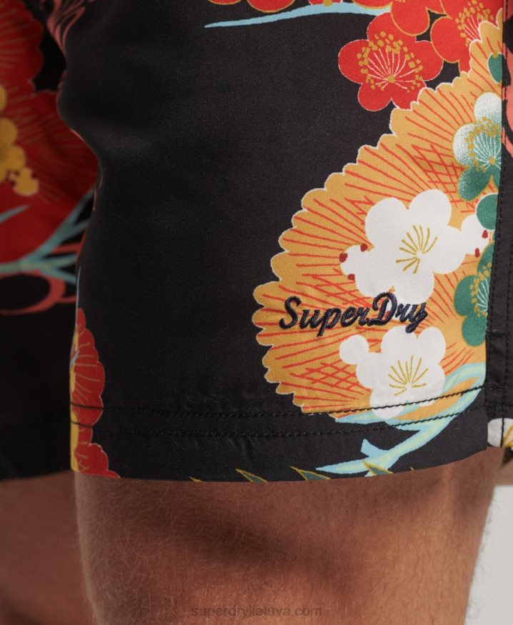 Superdry Hawaiian Recycled Swim Shorts Red Men