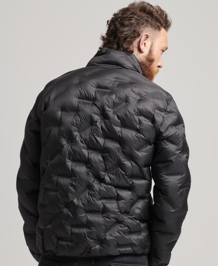 Superdry Heat Seal Quilt Jacket Black Men