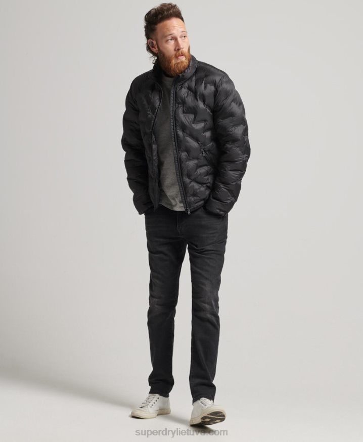 Superdry Heat Seal Quilt Jacket Black Men