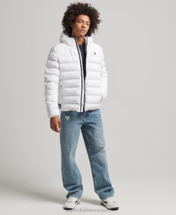 Superdry Heat Sealed Padded Jacket White Men