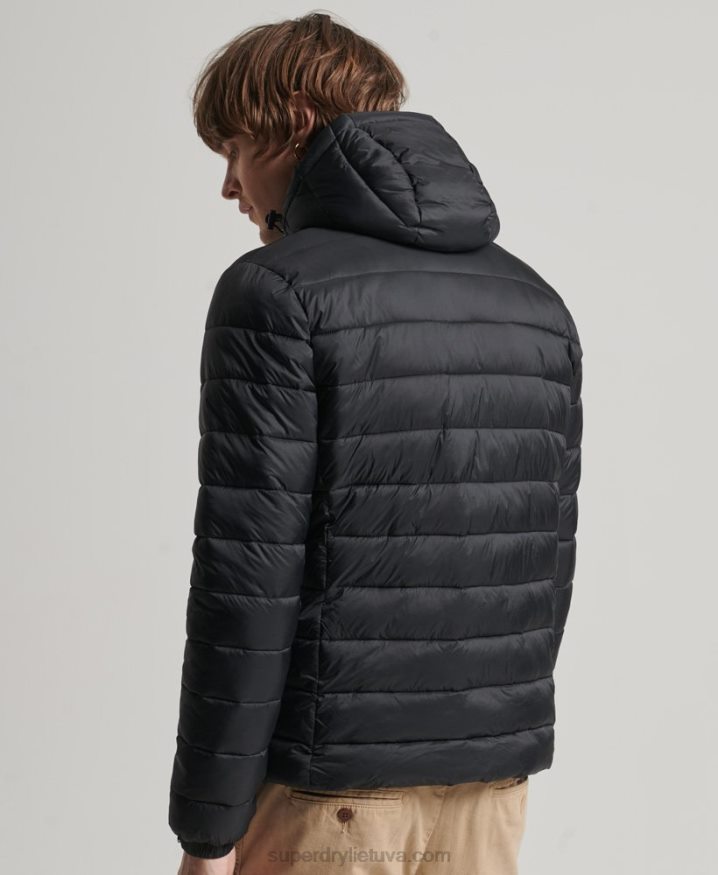 Superdry Hooded Classic Puffer Jacket Black Men