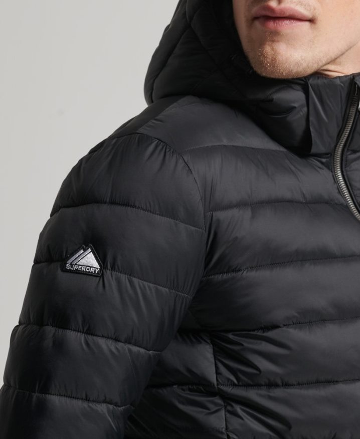 Superdry Hooded Classic Puffer Jacket Black Men