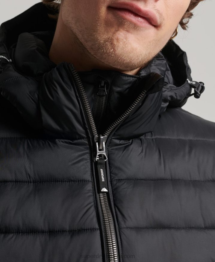 Superdry Hooded Classic Puffer Jacket Black Men