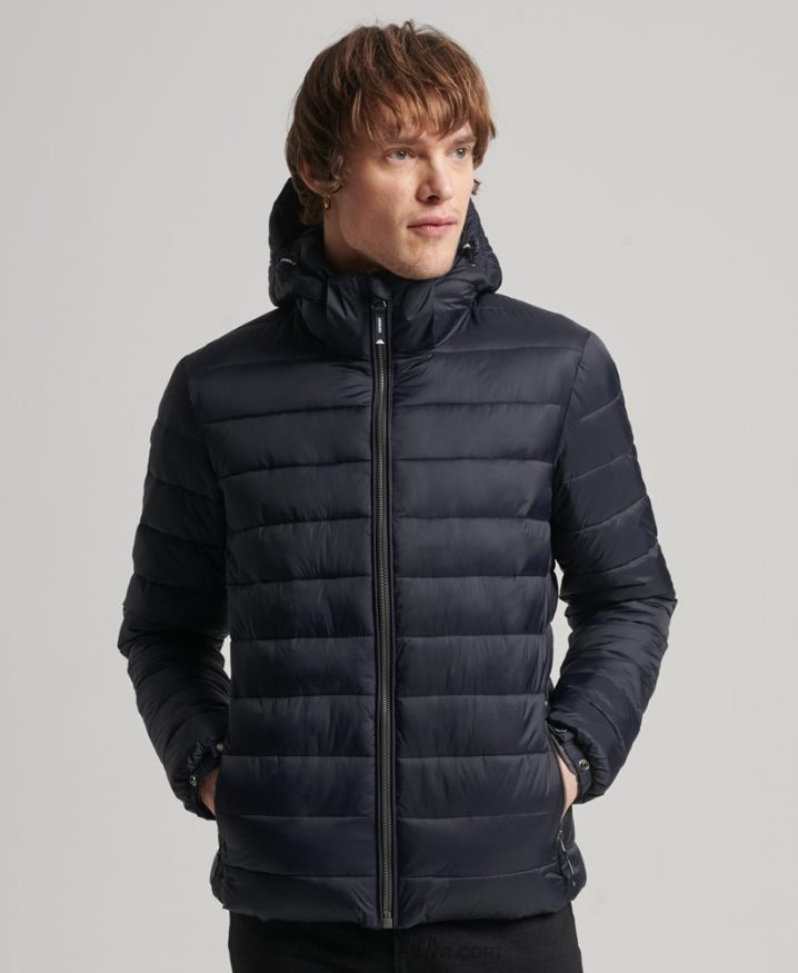 Superdry Hooded Classic Puffer Jacket Navy Men