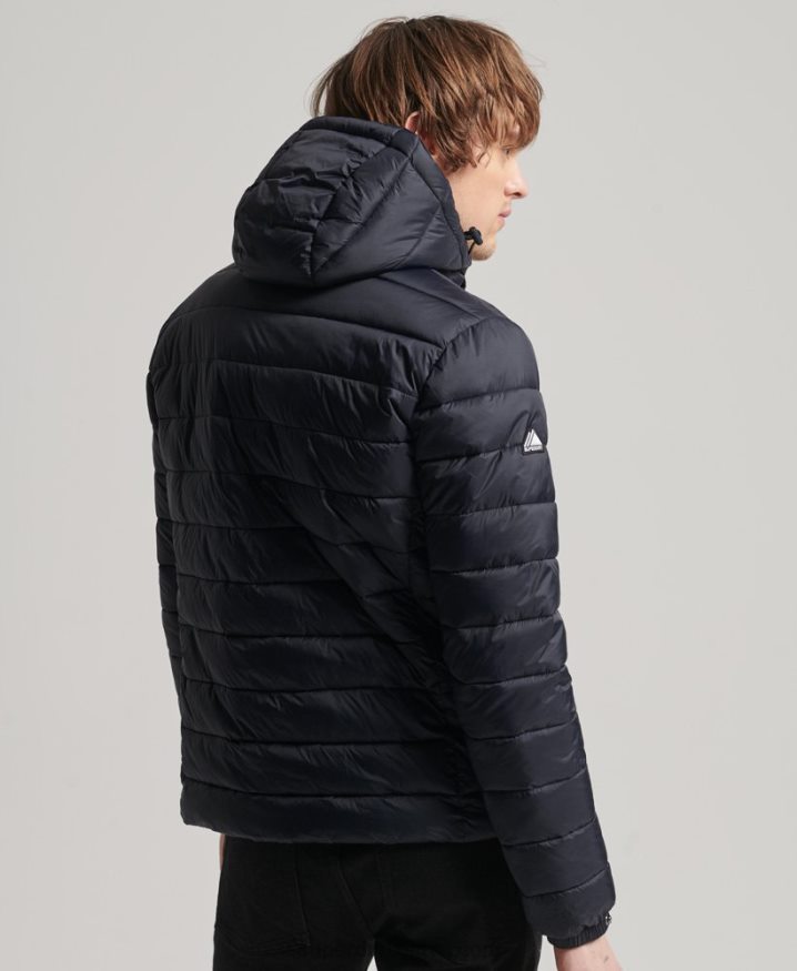 Superdry Hooded Classic Puffer Jacket Navy Men