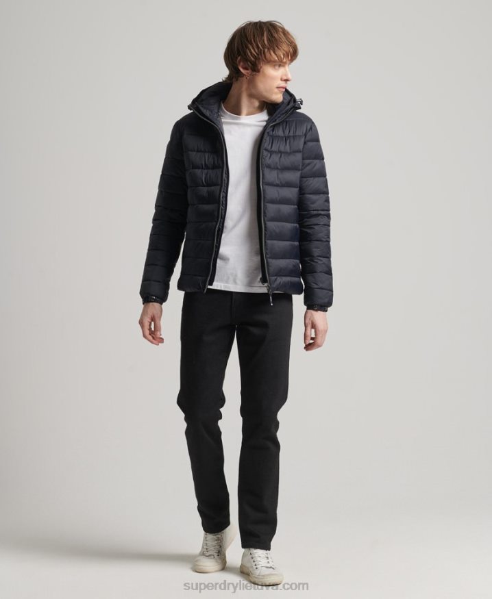 Superdry Hooded Classic Puffer Jacket Navy Men