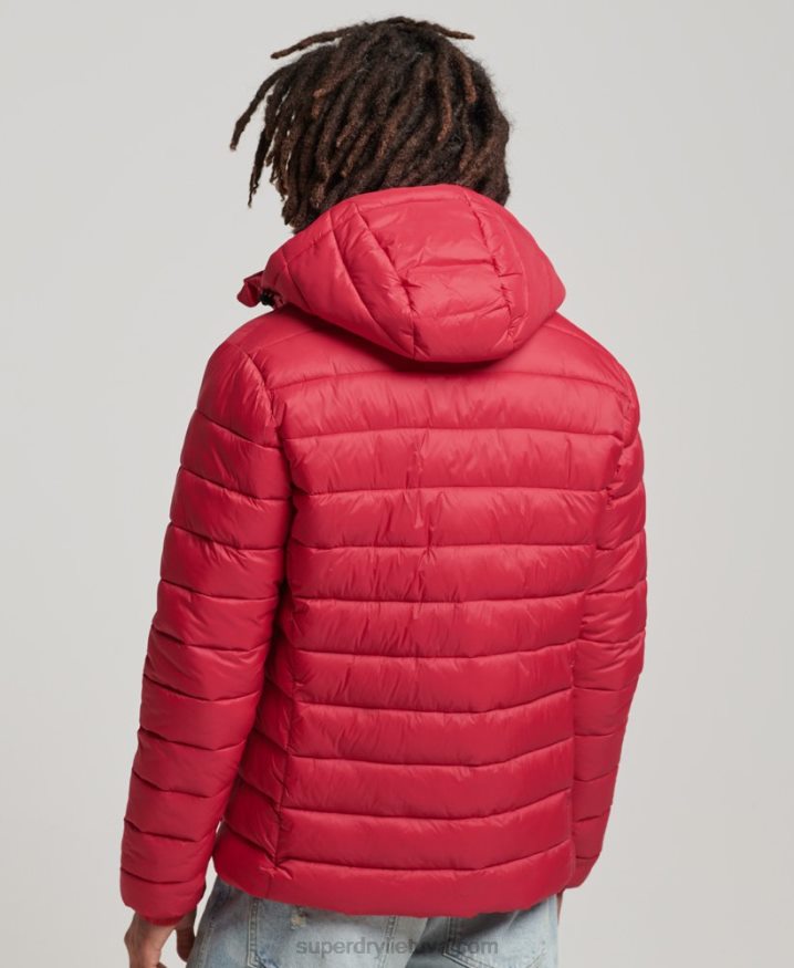 Superdry Hooded Classic Puffer Jacket Red Men