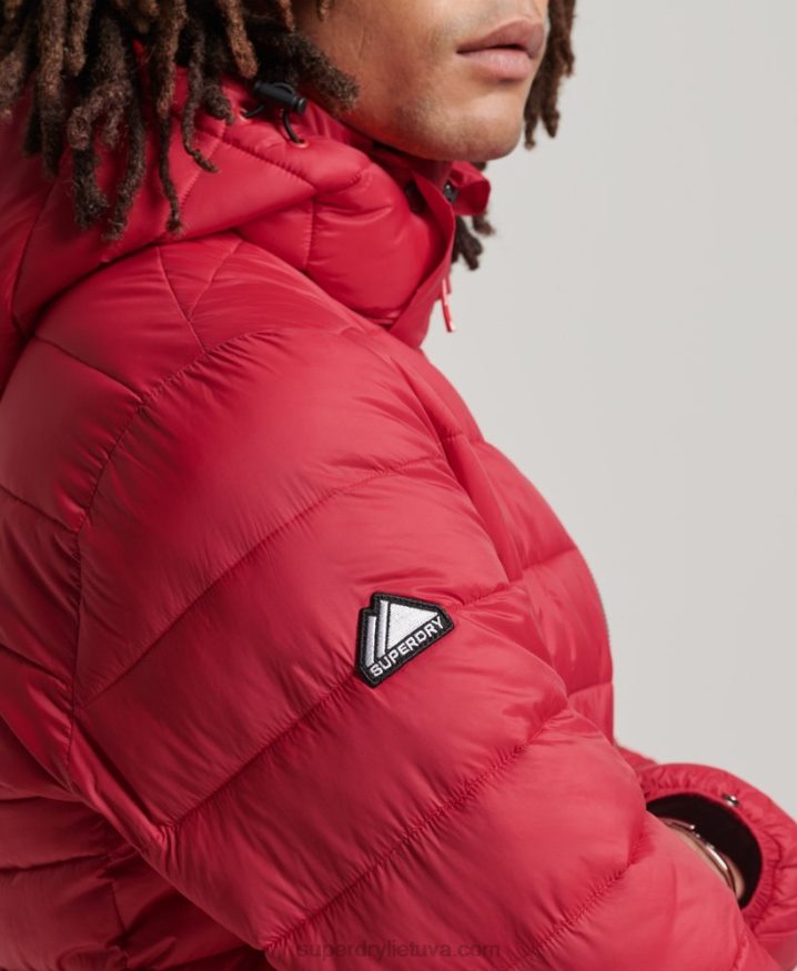 Superdry Hooded Classic Puffer Jacket Red Men