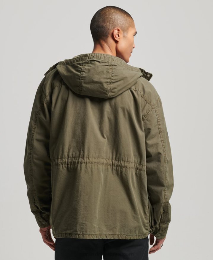 Superdry Hooded Deck Jacket Khaki Men