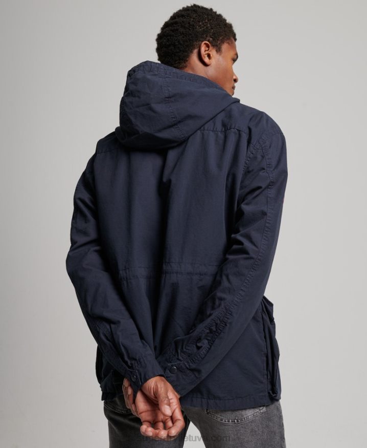 Superdry Hooded Deck Jacket Navy Men