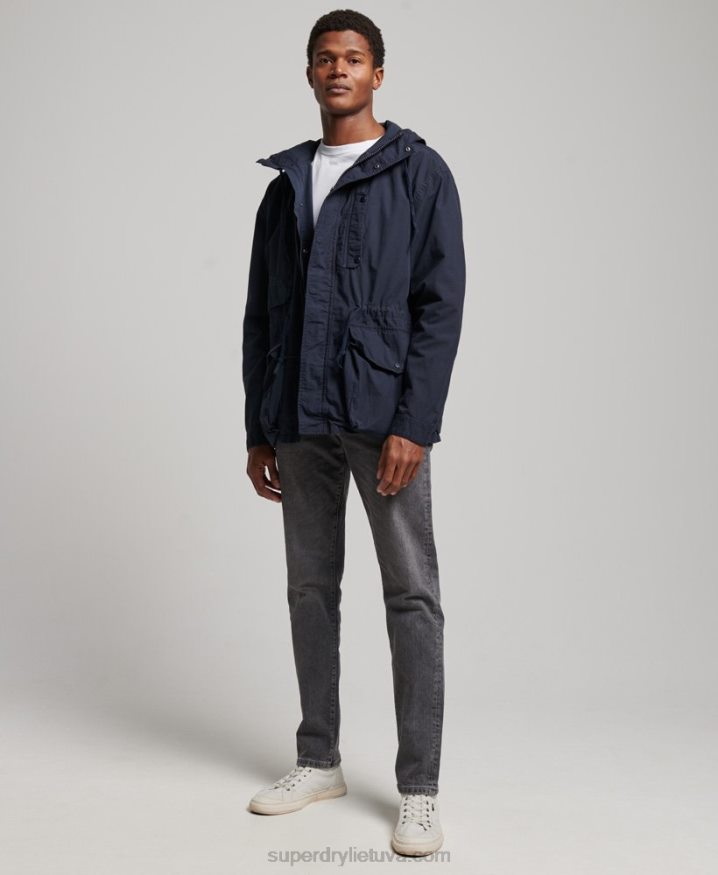 Superdry Hooded Deck Jacket Navy Men