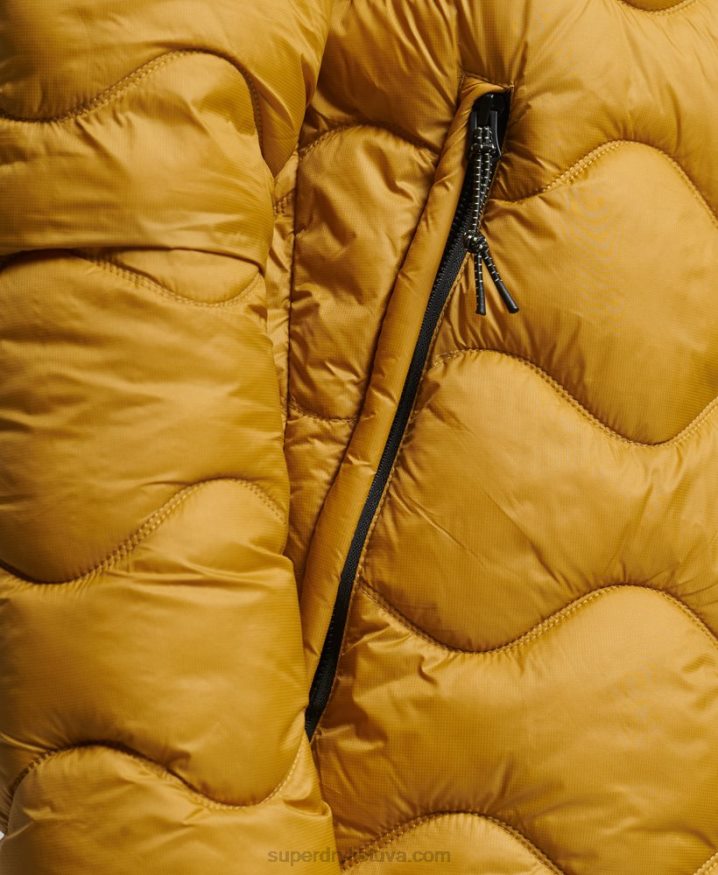 Superdry Hooded Lightweight Padded Coat Yellow Men