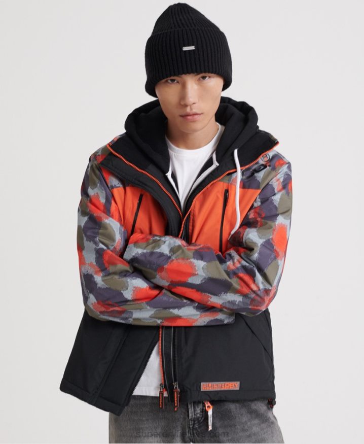 Superdry Hooded Polar Printed SD-Wind Attacker Jacket Multi Men