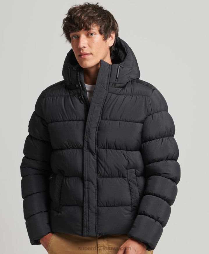 Superdry Hooded XPD Sports Puffer Jacket Black Men