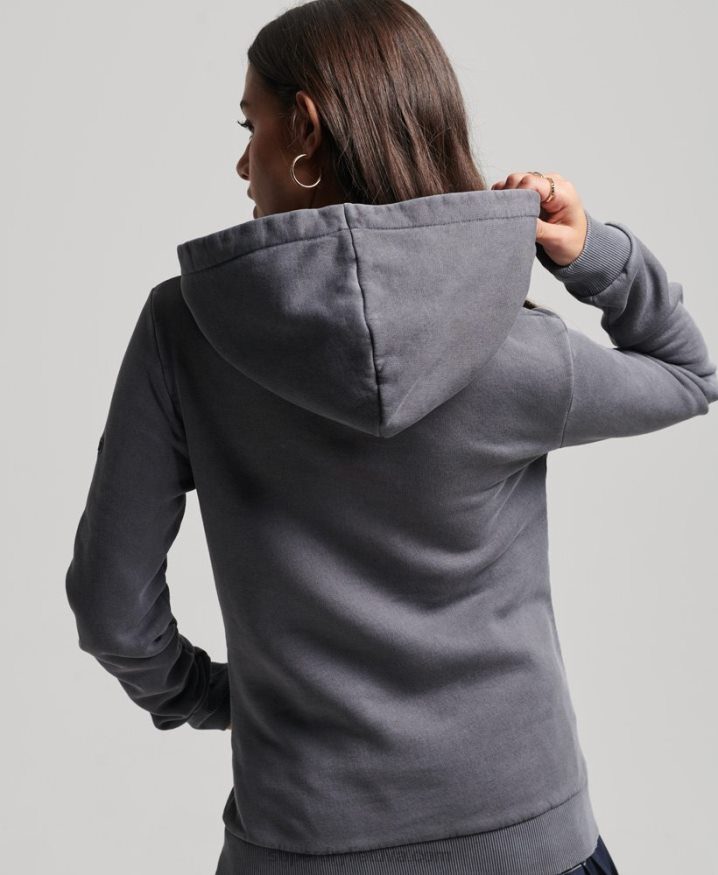 Superdry Indie Mark Hoodie Dark Grey Women