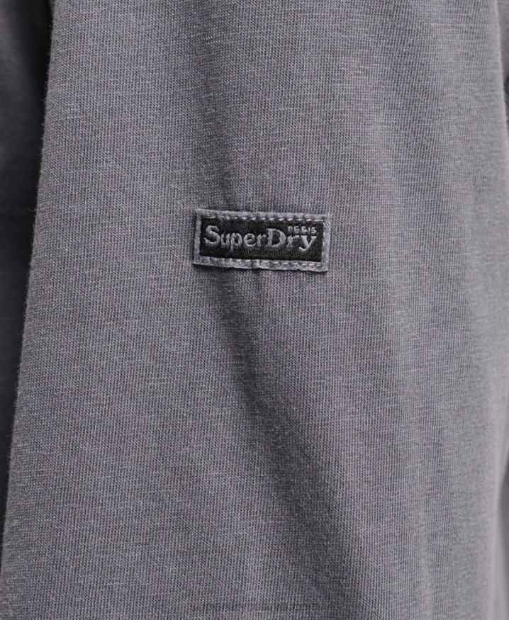 Superdry Indie Mark Long Sleeve Top Dark Grey Women