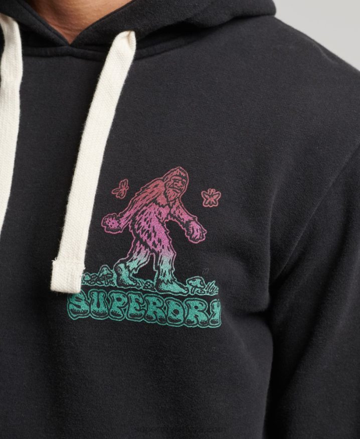 Superdry Into The Woods Graphic Hoodie Dark Grey Men