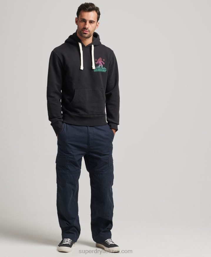 Superdry Into The Woods Graphic Hoodie Dark Grey Men