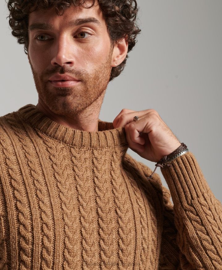 Superdry Jacob Crew Jumper Brown Men