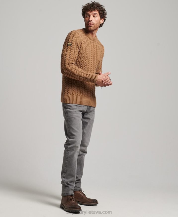 Superdry Jacob Crew Jumper Brown Men