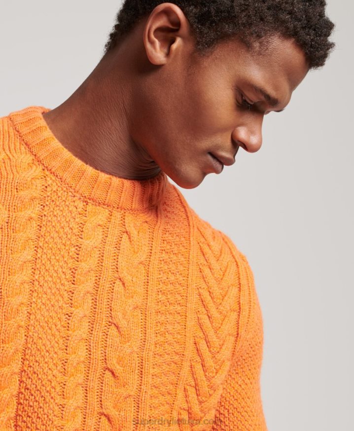 Superdry Jacob Crew Jumper Orange Men