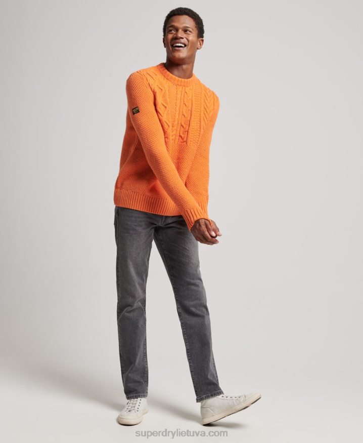 Superdry Jacob Crew Jumper Orange Men