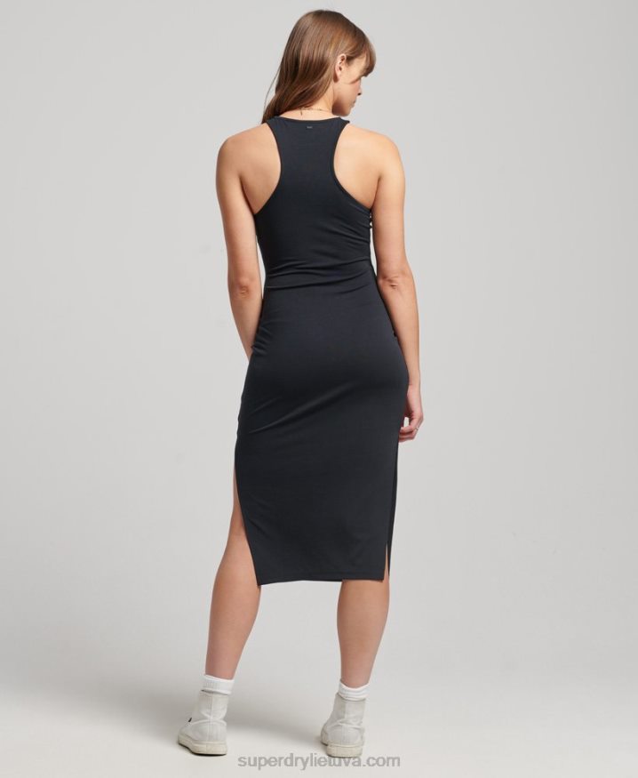 Superdry Jersey Racer Dress Black Women