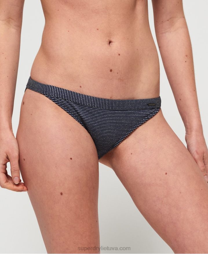 Superdry Kasey Fixed Bikini Bottoms Navy Women