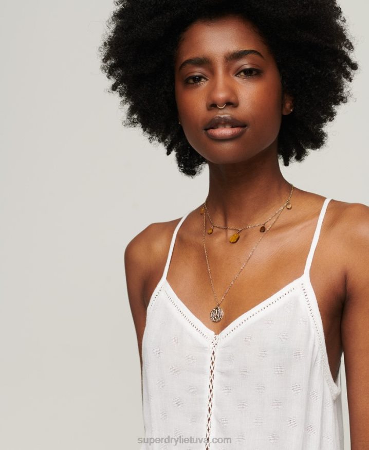 Superdry Ladder Trim Cami Top White Women