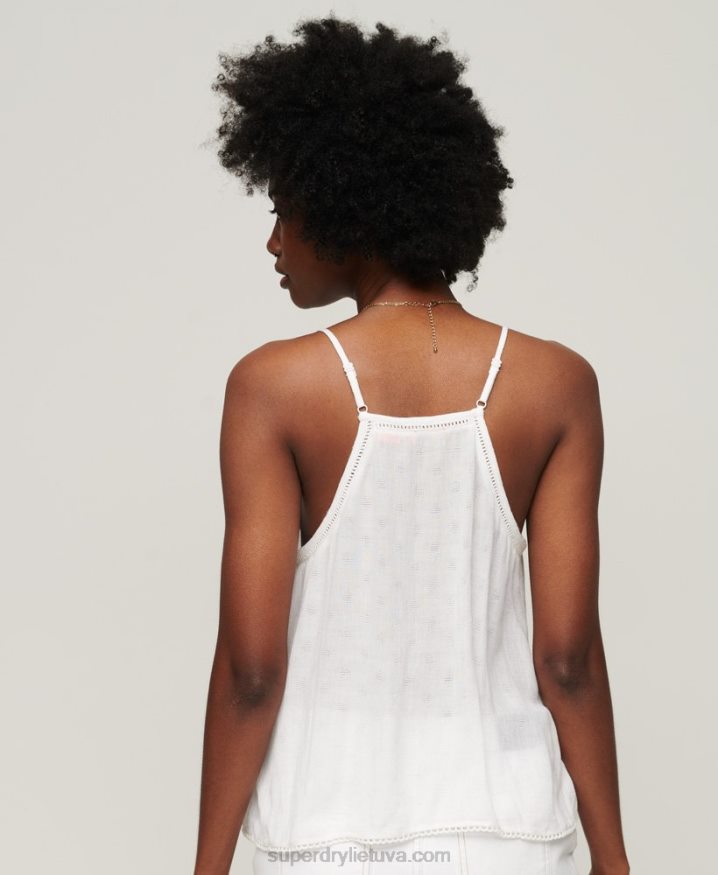 Superdry Ladder Trim Cami Top White Women