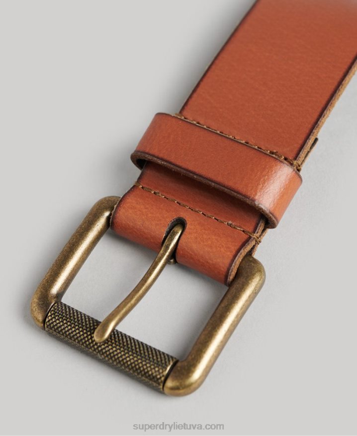 Superdry Leather Belt Gift Box Tan Men