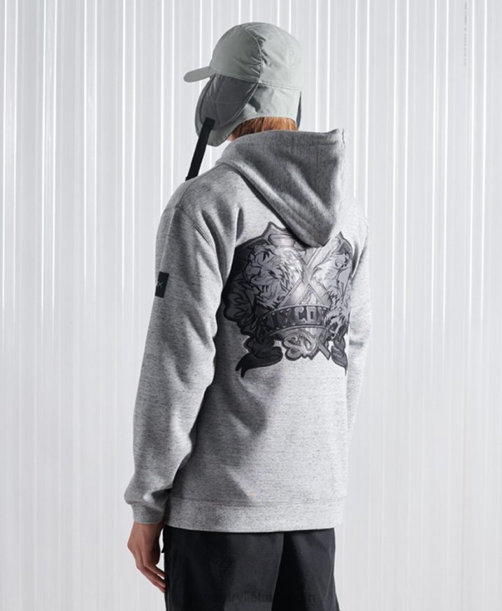 Superdry Limited Edition SDX NYC Hoodie Grey Men