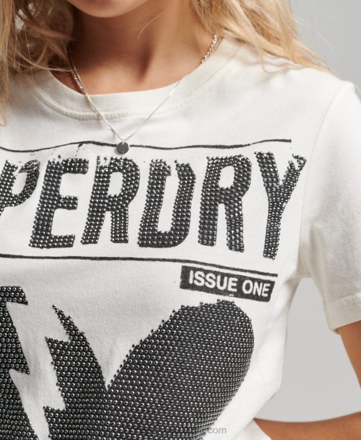 Superdry Lo-fi Poster T-Shirt Cream Women