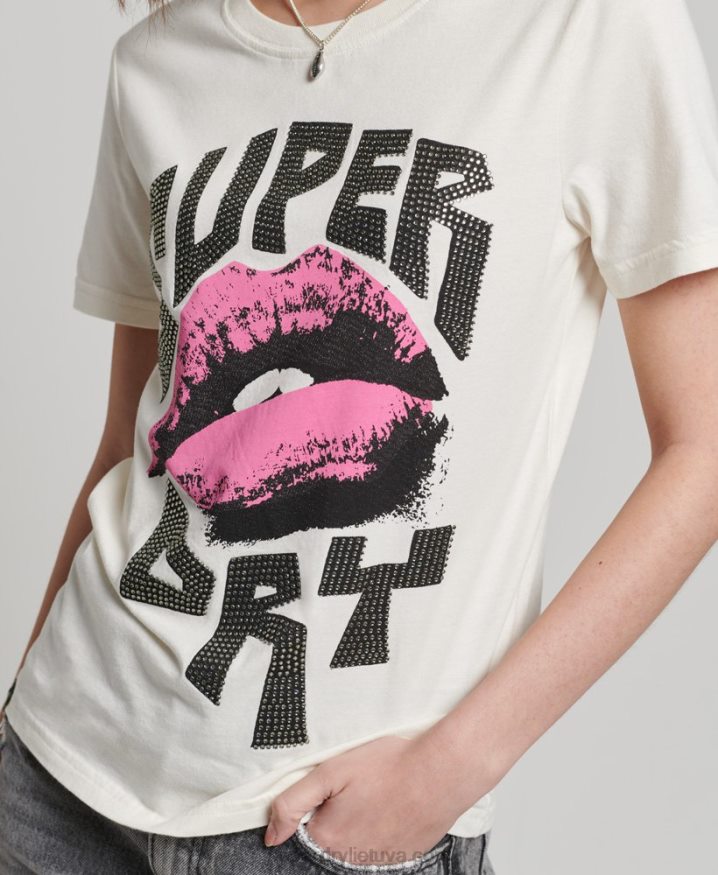 Superdry Lo-fi Poster T-Shirt White Women