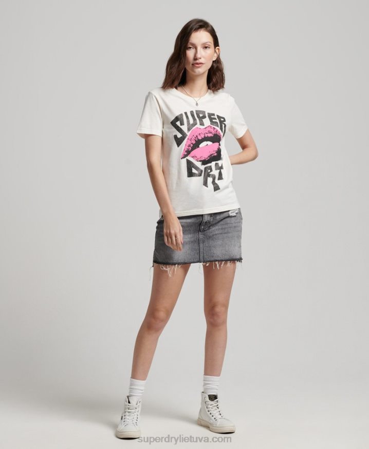 Superdry Lo-fi Poster T-Shirt White Women