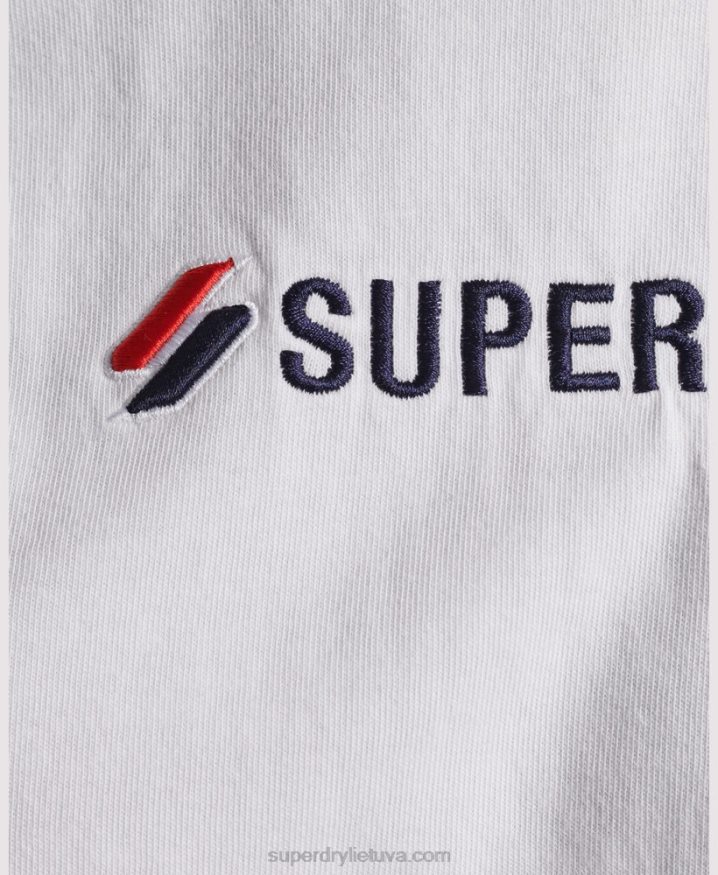 Superdry Logo Applique Loose T-Shirt White Women