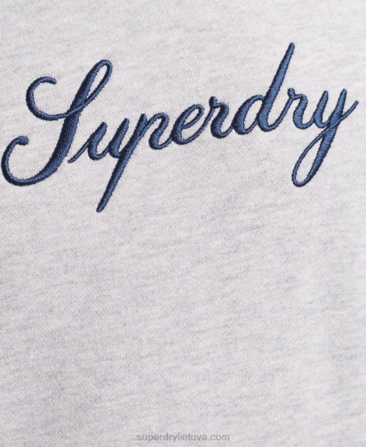 Superdry Logo Heritage Hoodie Grey Men