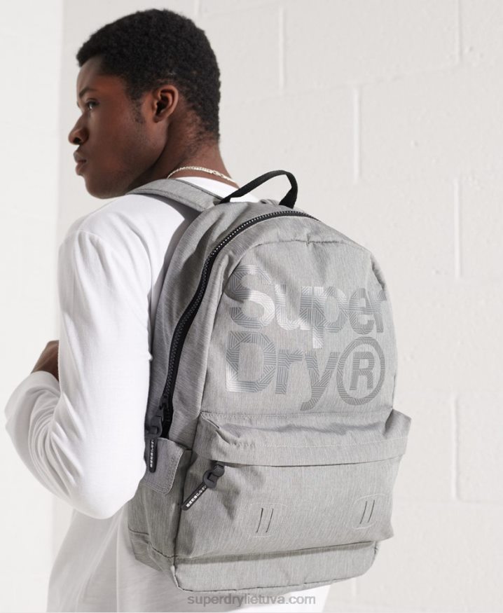 Superdry Logo Montana Rucksack Grey Men