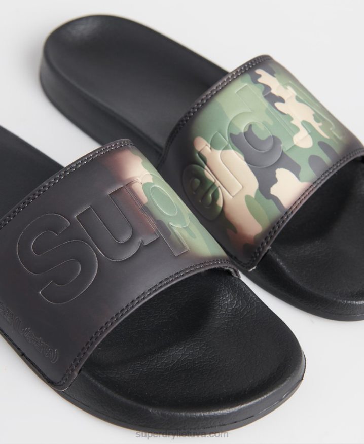 Superdry Magic Camo Beach Sliders Green Men