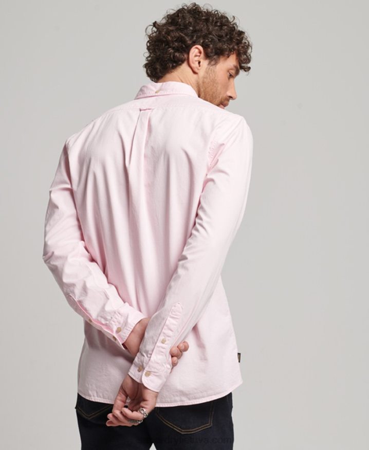 Superdry Merchant Store - Long Sleeved Shirt Pink Men