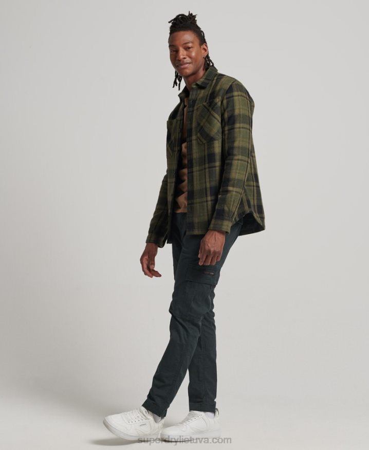 Superdry Merchant Store - Quilted Overshirt Green Men