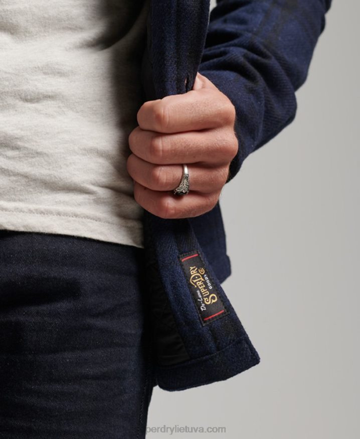 Superdry Merchant Store - Quilted Overshirt Navy Men